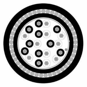 10 Pair, 0.5mm², TCW, CS, PVC 90°C, SWA, 110VAC, Instrumentation Cable (MAS5010CSSWA) - Image 2