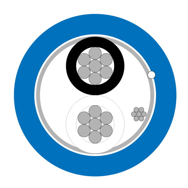 1 Pair, 1.5mm², TCW, ES, PVC 90°C, 110VAC, Instrumentation Cable (MAS5102ES BLUE) - Image 2