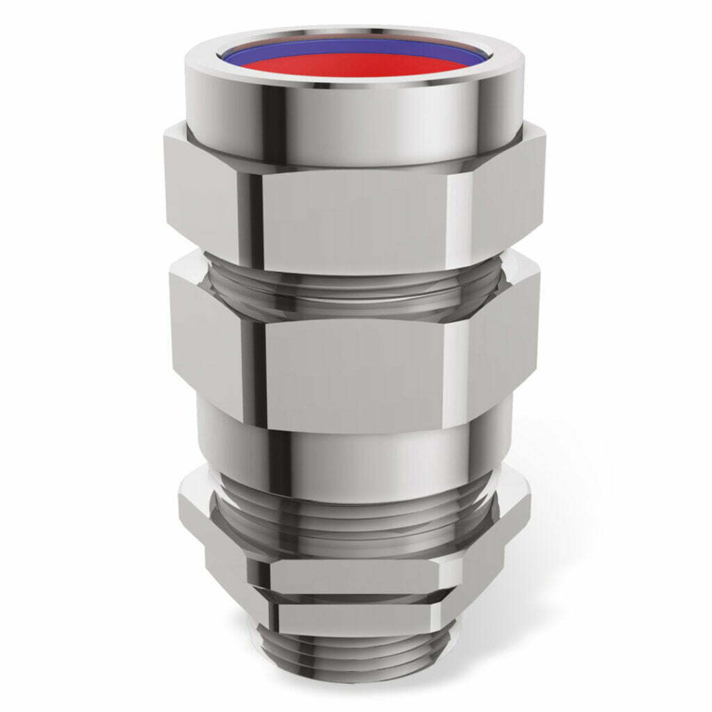 E1W Double Compression Type 63L 63mm Nickel Plated Armoured Gland c/w lock nut (MM-E1W-63L)