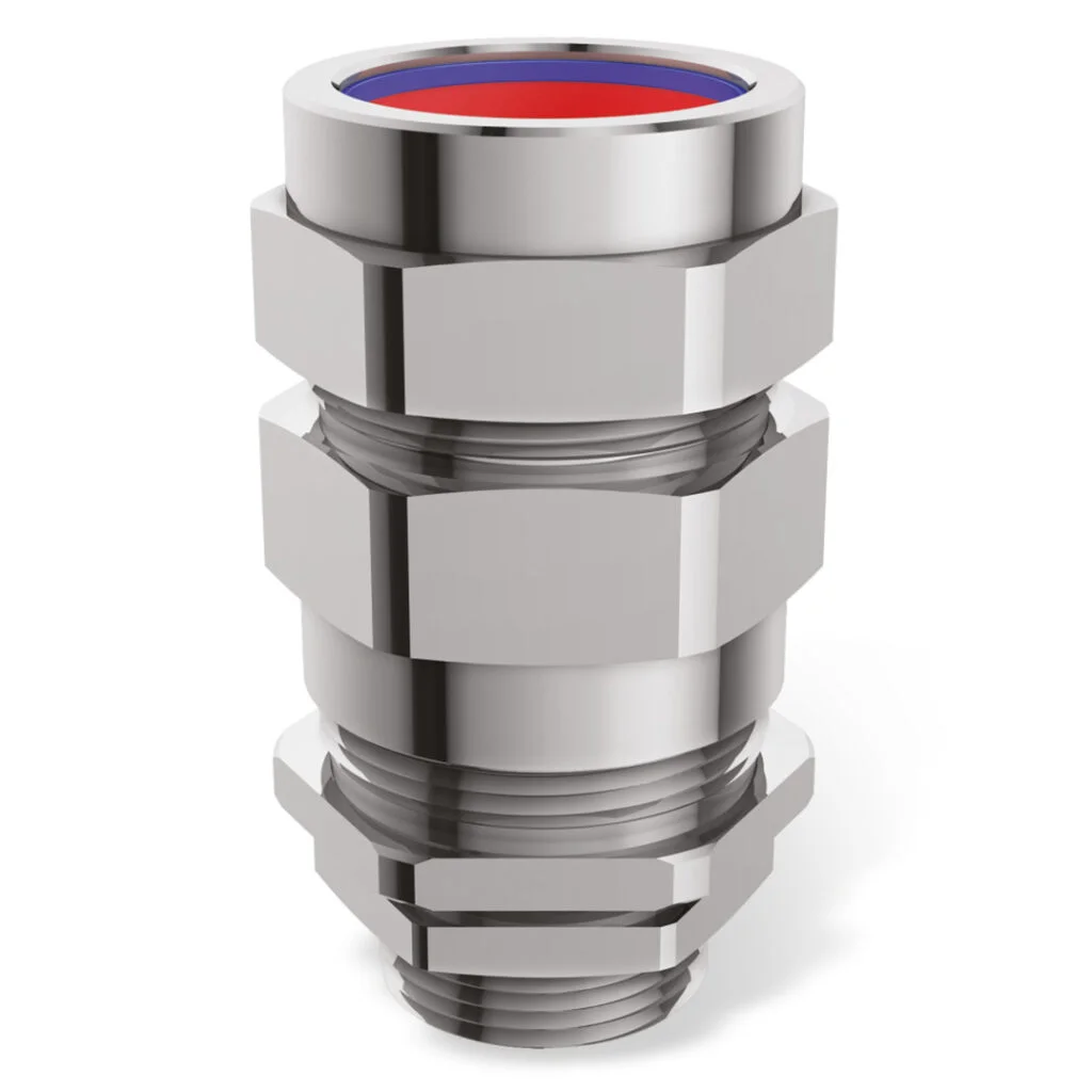 E1W Double Compression Type 63S 63mm Nickel Plated Armoured Gland c/w lock nut (MM-E1W-63S)