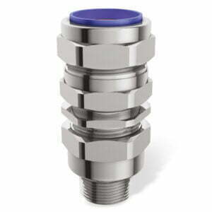 EX-E1FUNV Double Compression Type 63mm Nickel Plated Explosion Proof Armoured Gland c/w lock nut (MM-EX-E1FUNV-63)