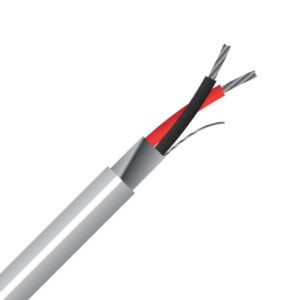 2 Core, 0.75mm², Screened, Tinned Copper, Fire Alarm Cable, Grey, 200M Reel (B2C075SCRFACGY200)