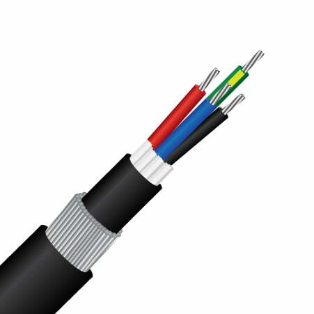 3 Core + Earth (4G), 35.0mm², TCW, XLPE 90°C, SWA, 0.6/1KV, Circular TPS Cable (MASCPX4G35.0SWA)