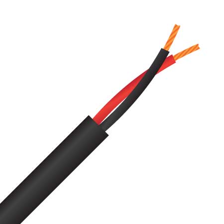 2 Core, 1.3mm², OFHC Copper, 65/0.16, Black, High-Flex Speaker Cable, (MSEC  SPK265016B)